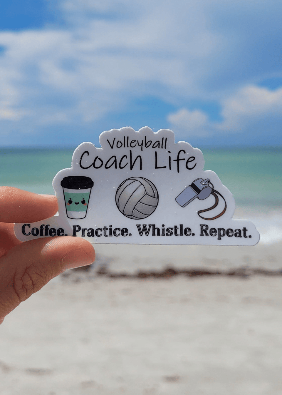 Volleyball Coach Sticker
